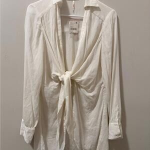 Free People Ivory Knit Top